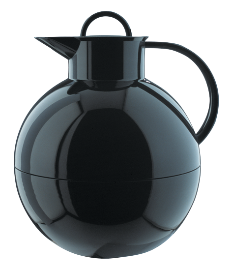 Вакуумный термокувшин Kugel Черный гладкий фото